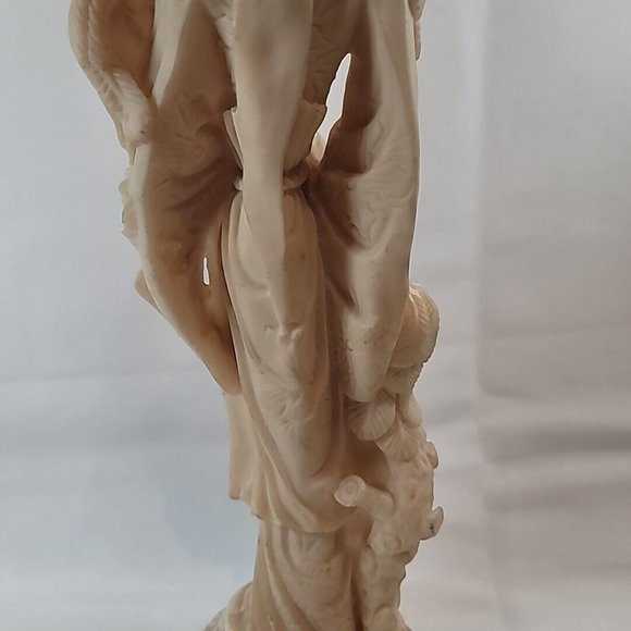 Vintage Asian Carved Soapstone Woman w/ Birds Statue Figure 14" Mexico - Picture 8 of 16